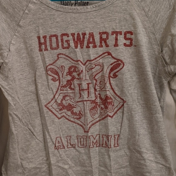 Hogwarts Alumni Harry Potter T-Shirt Heather Grey Top M Y2K preppy varsity house - Picture 4 of 6